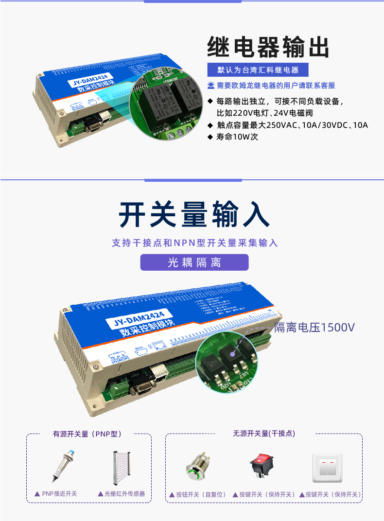 云平台 DAM2424 远程智能控制器输入输出