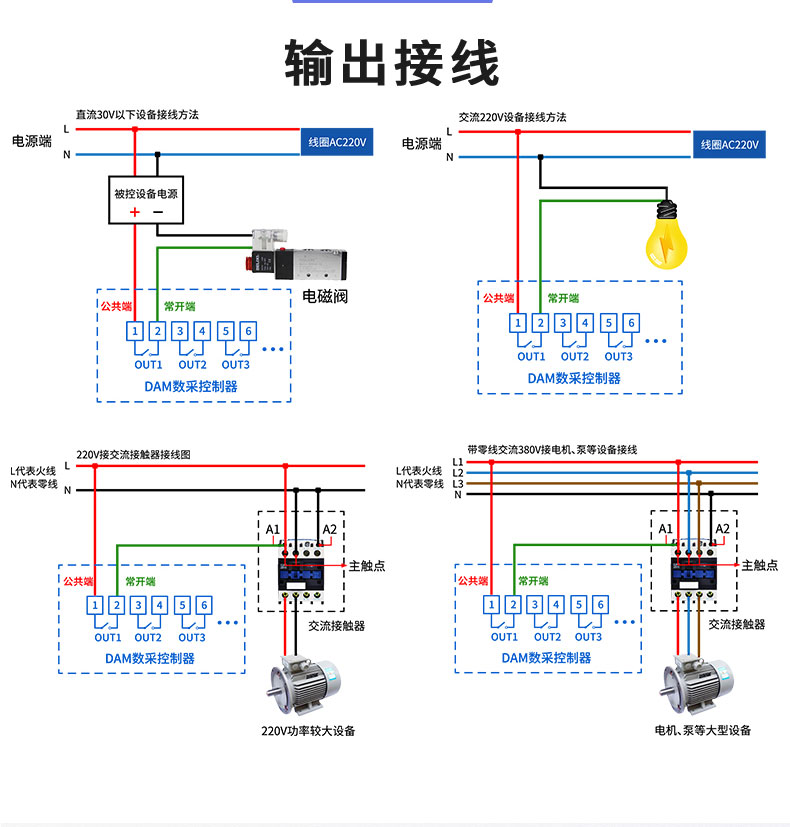 LoRa1600D LoRa无线控制模块输出接线