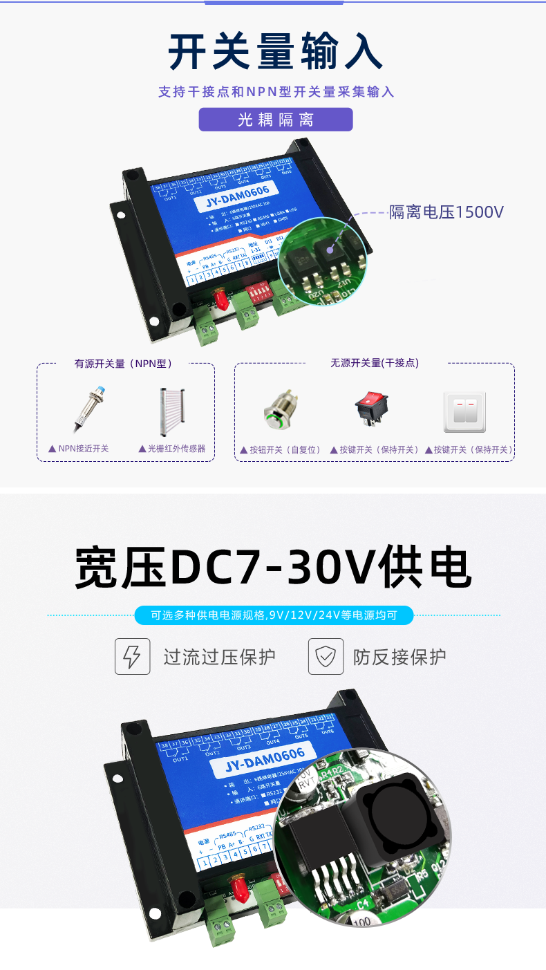 云平台 DAM-0606 远程智能控制器输入说明