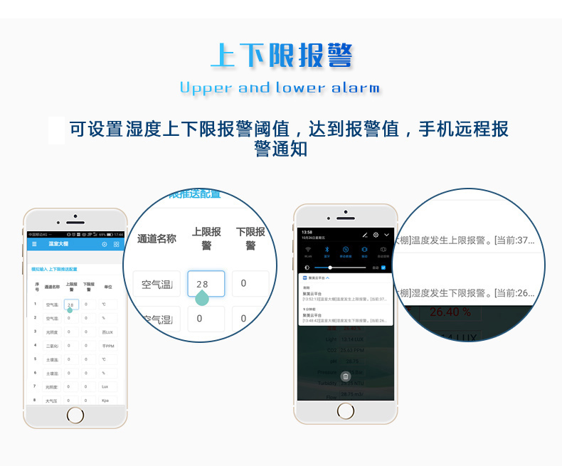 LORA湿度采集器报警功能