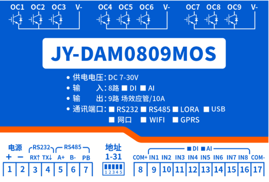 LORA0809-MOS 无线测控模块