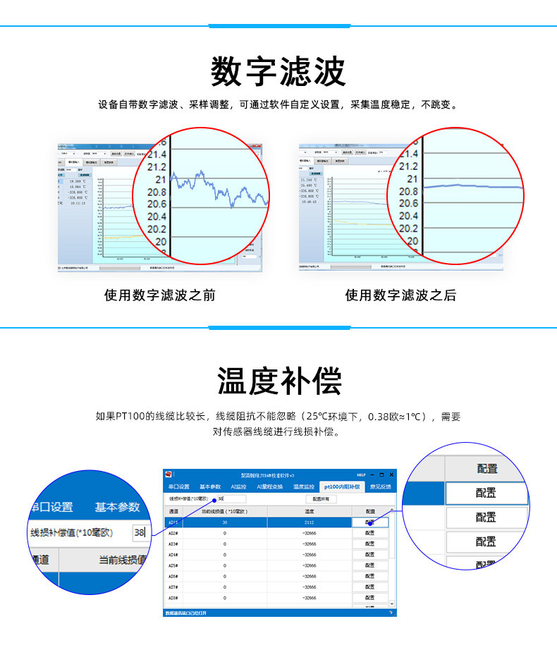 DAM-PT12 温度采集模块特点 DAM-PT12 温度采集模块特点